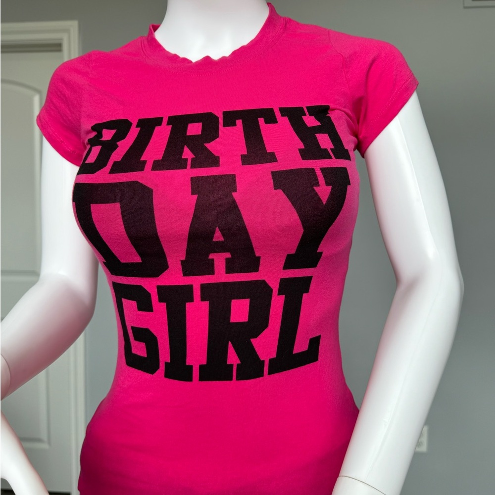 Pink Tee, Maroon and Grey striped shirt and Jeans - Picture 3 of 13